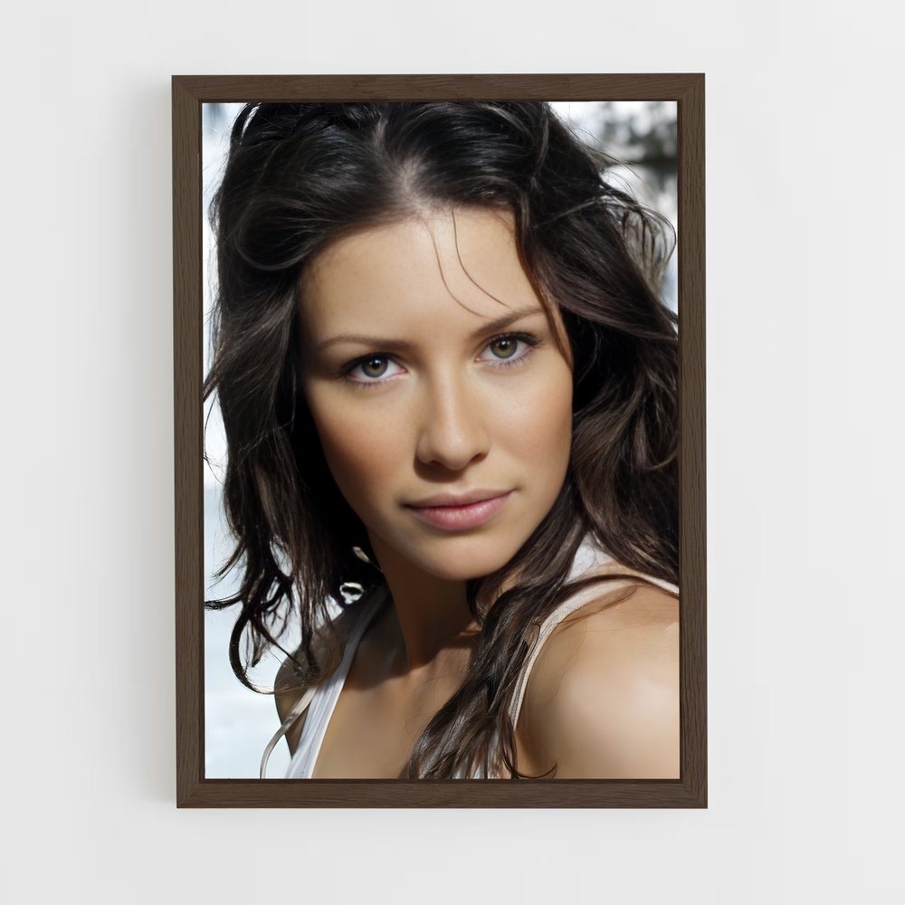 ap-evangeline lilly-1 cadre Bois foncé