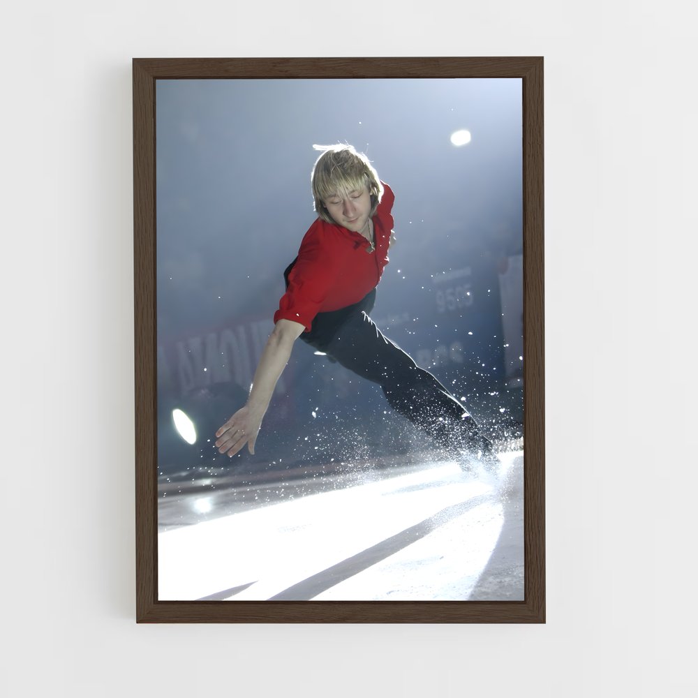 ap-evgeni plushenko-4 cadre Bois foncé