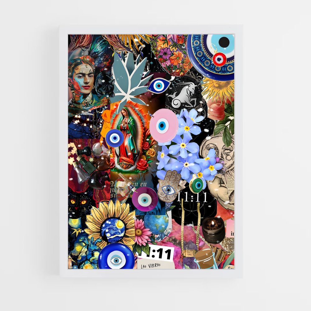 ap-evil eye-11 cadre Blanc