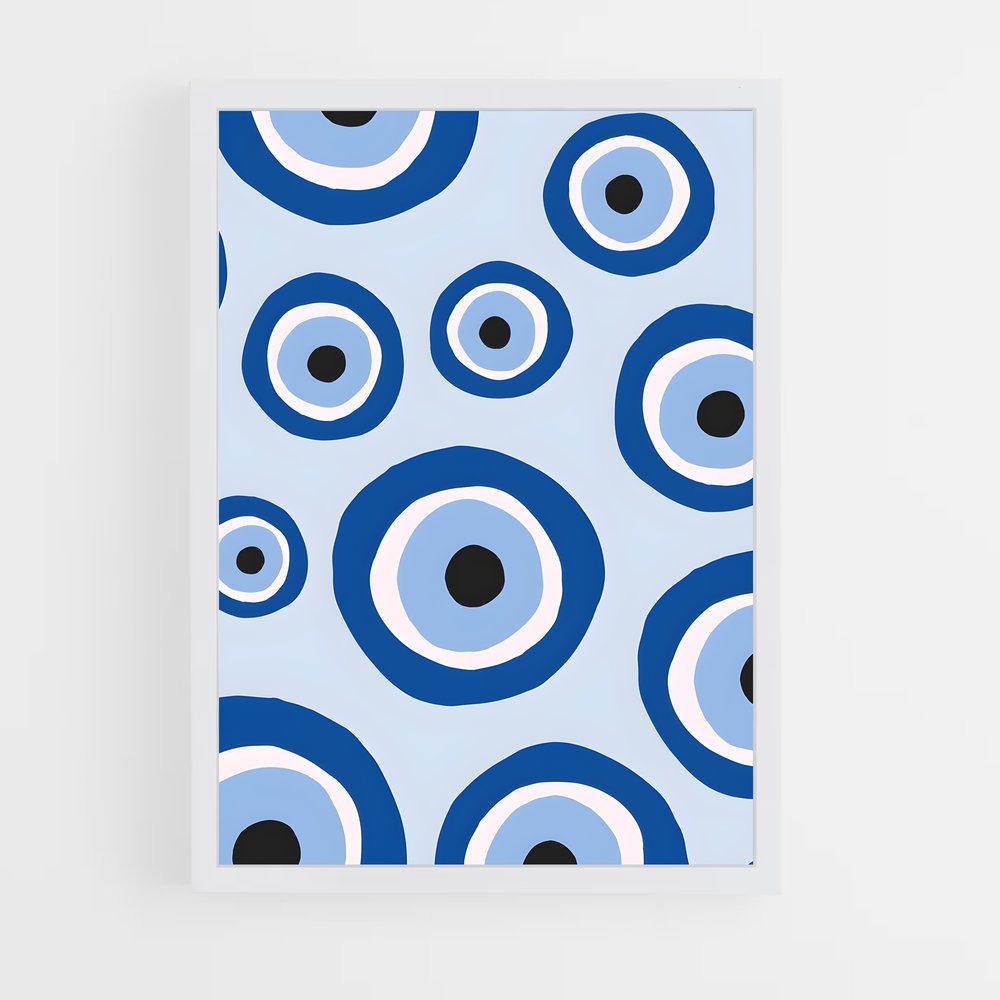 ap-evil eye-12 cadre Blanc
