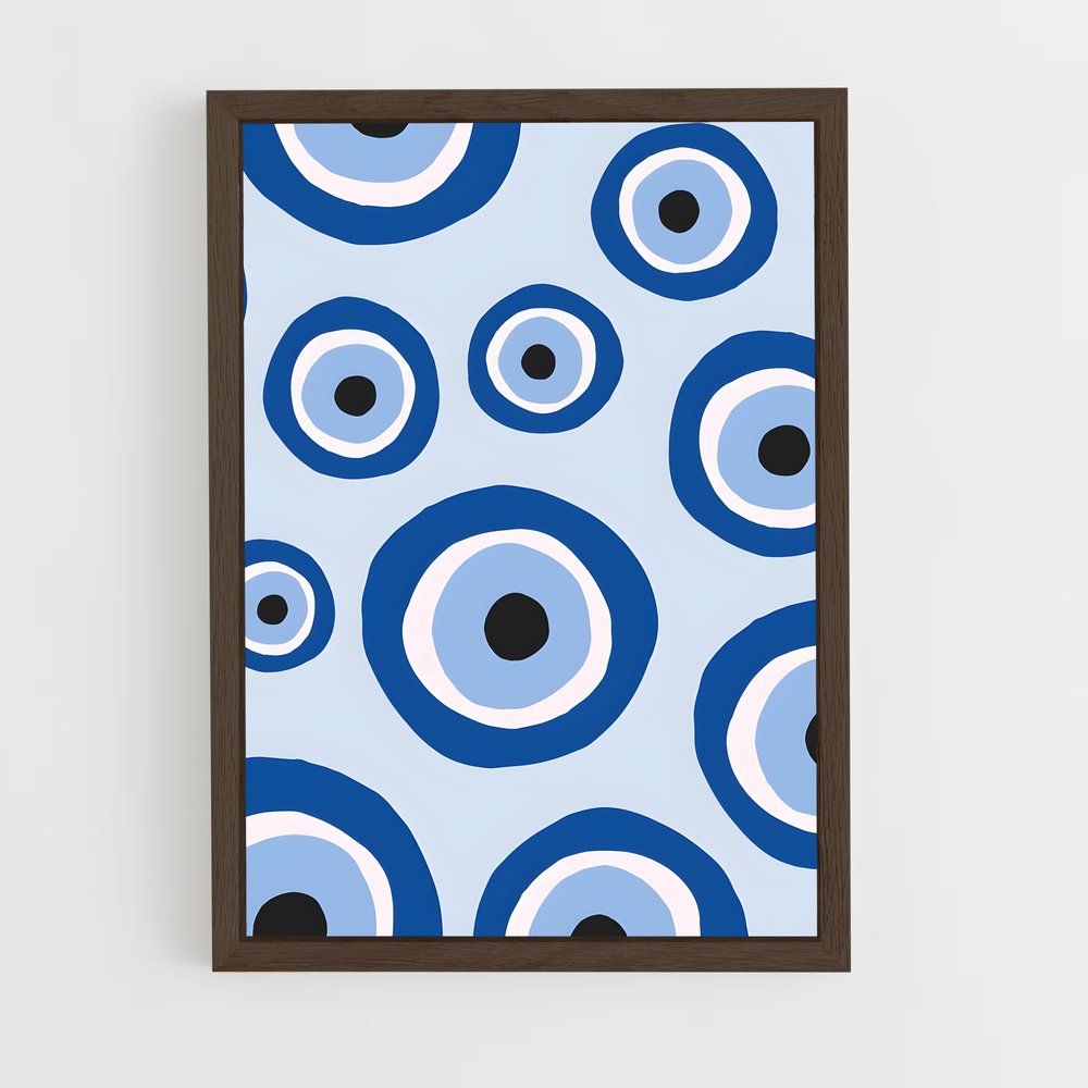 ap-evil eye-12 cadre Bois foncé