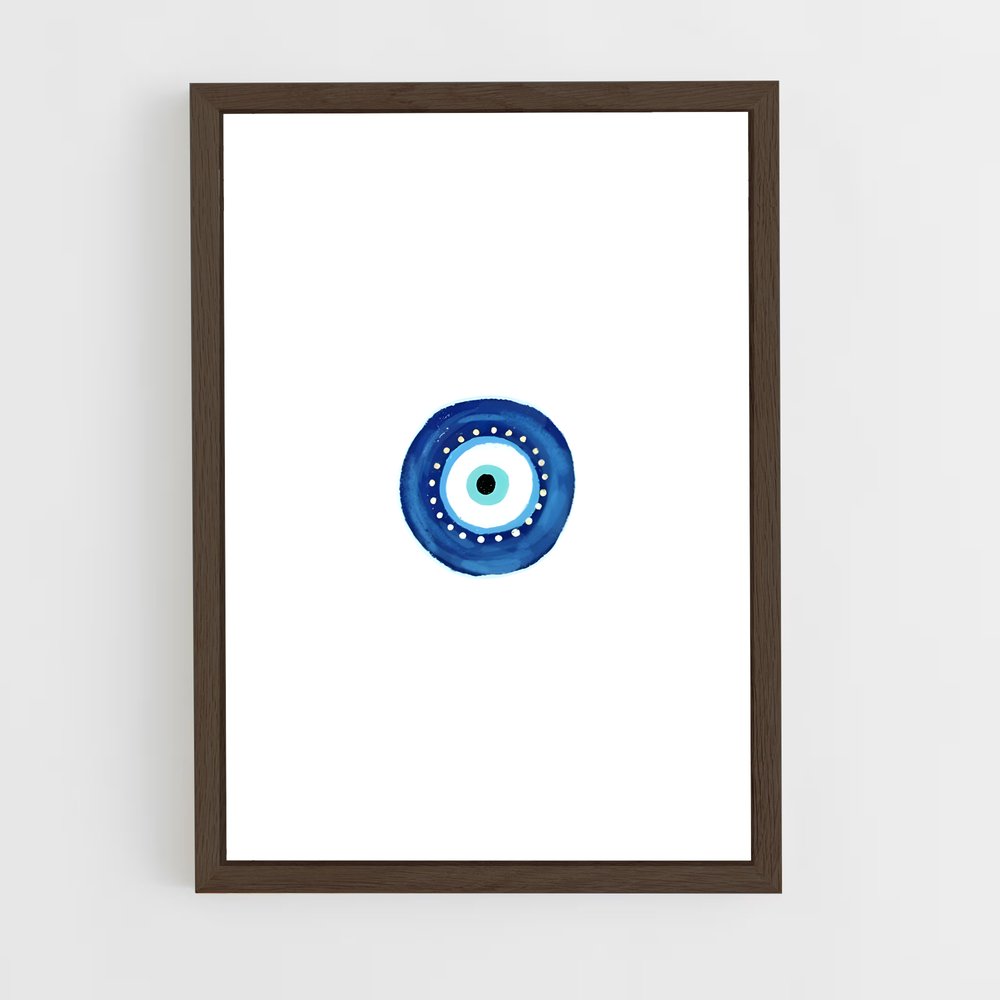 ap-evil eye-15 cadre Bois foncé