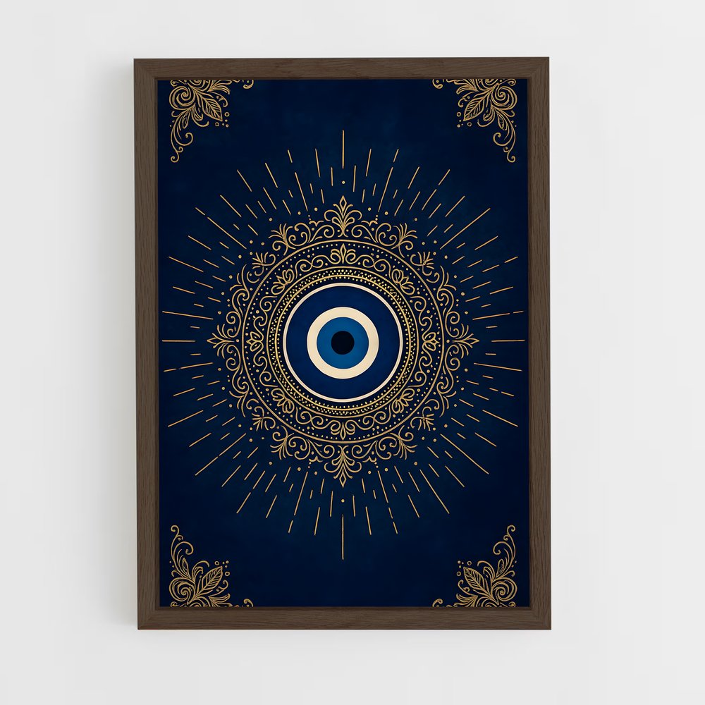 ap-evil eye-16 cadre Bois foncé