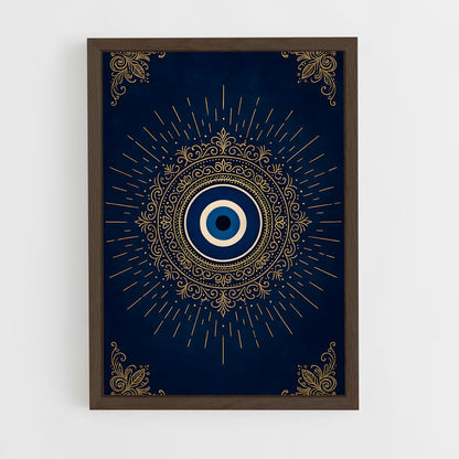 ap-evil eye-16 cadre Bois foncé