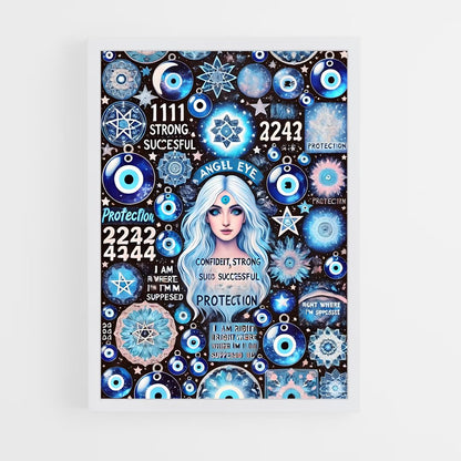 ap-evil eye-17 cadre Blanc