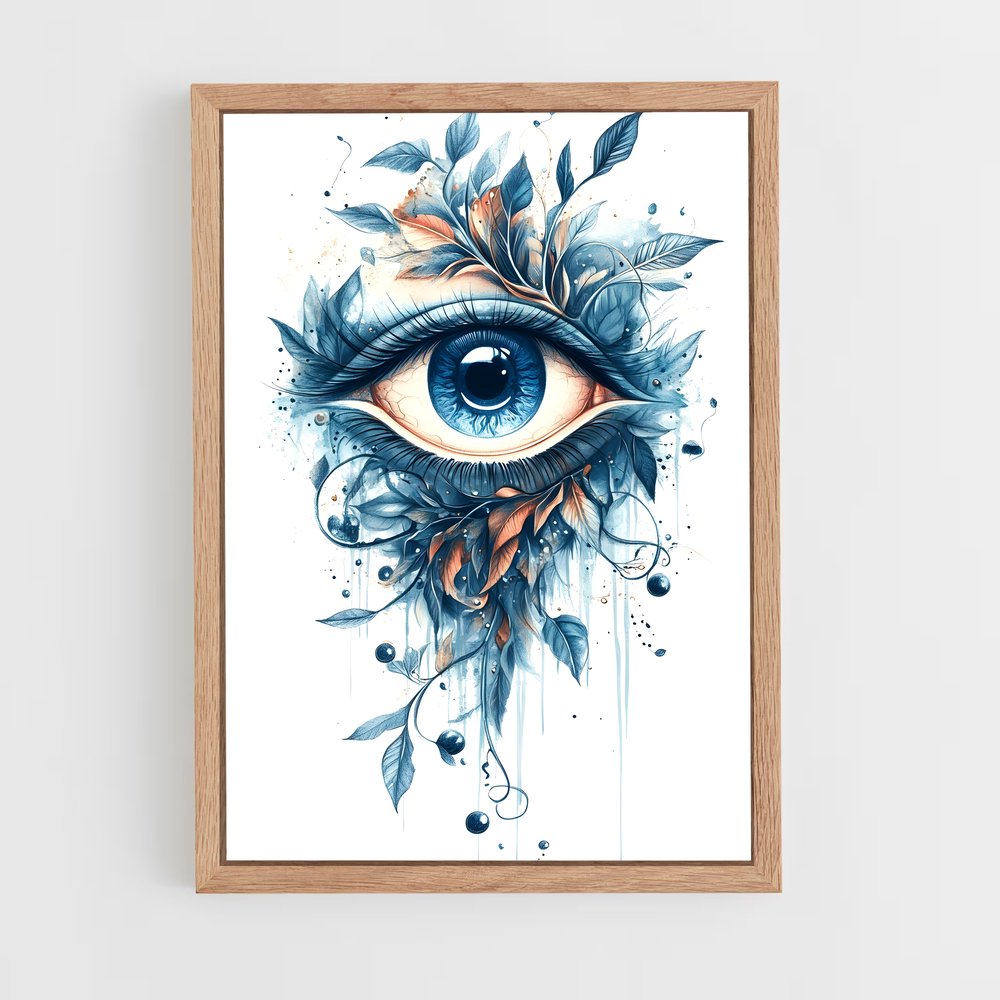ap-evil eye-2 cadre Bois clair
