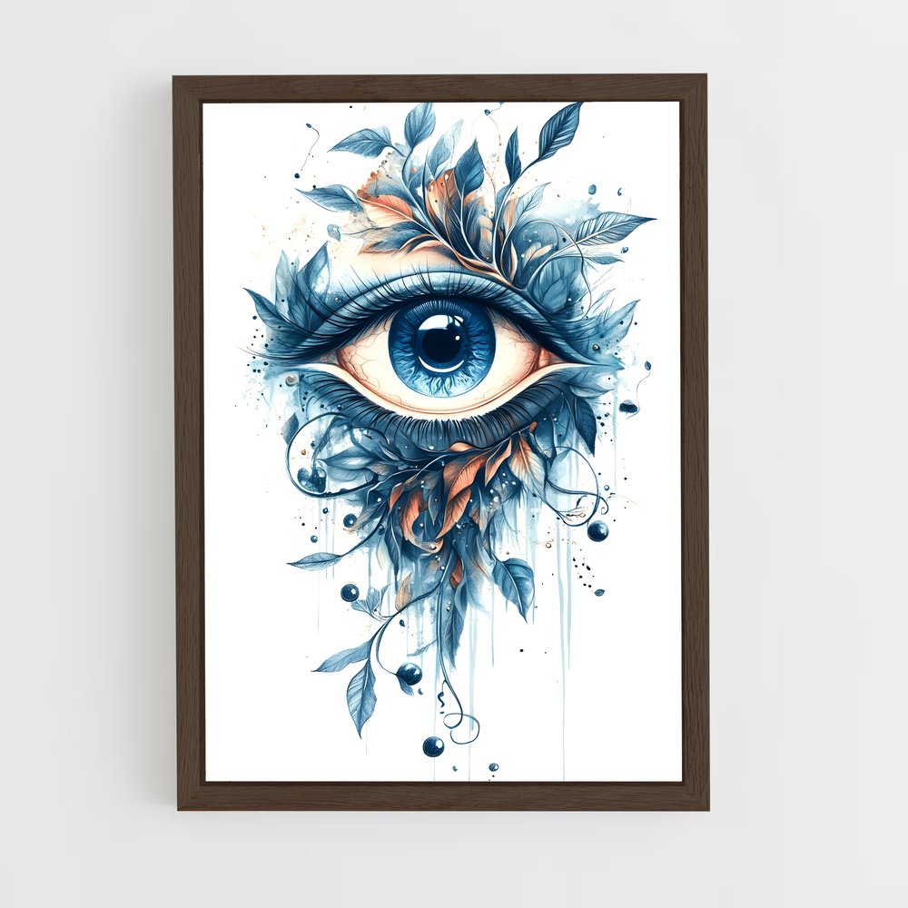 ap-evil eye-2 cadre Bois foncé