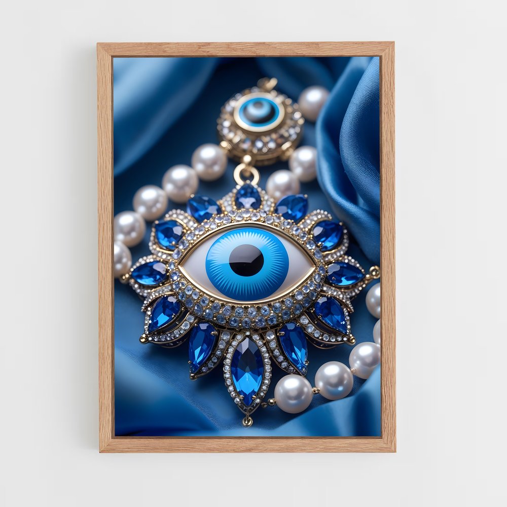 ap-evil eye-5 cadre Bois clair