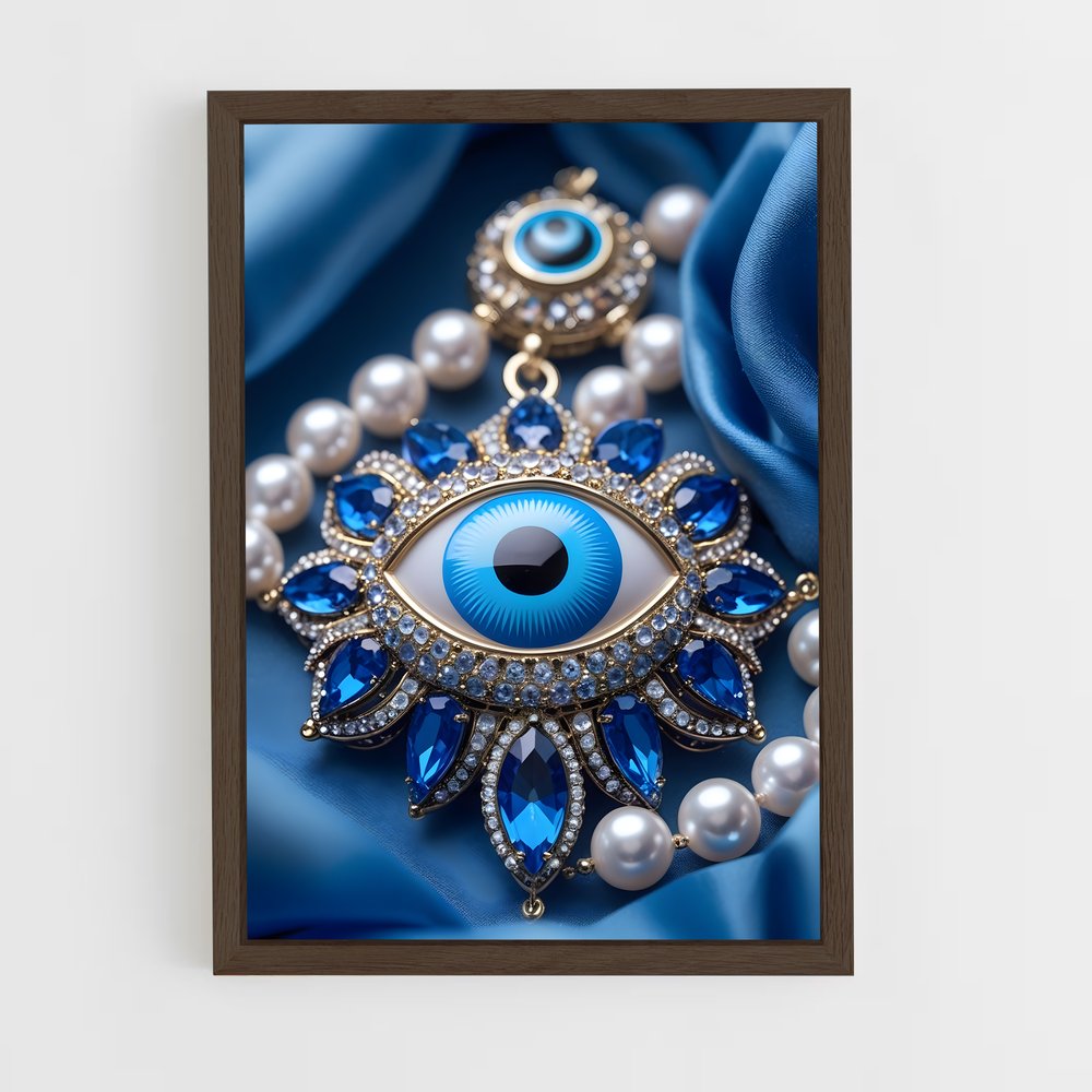 ap-evil eye-5 cadre Bois foncé
