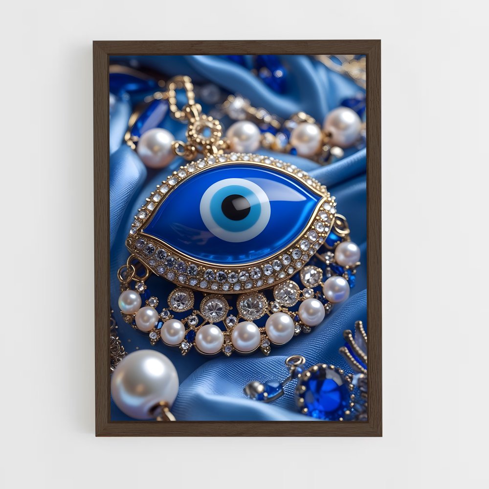 ap-evil eye-8 cadre Bois foncé