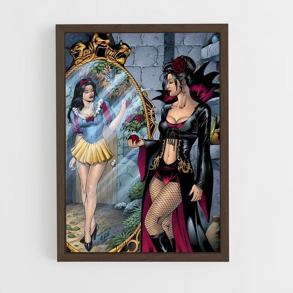 ap-evil queen-6 cadre Bois foncé