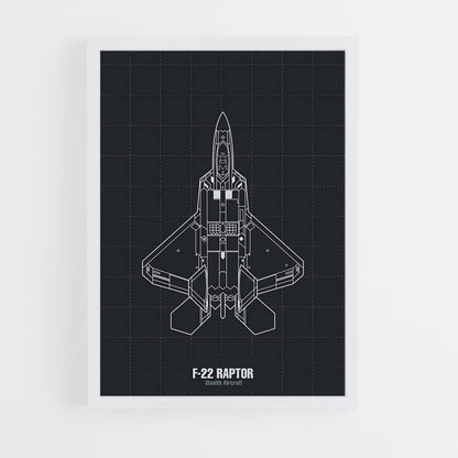 ap-f-22 raptor-10 cadre Blanc