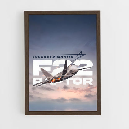 ap-f-22 raptor-8 cadre Bois foncé
