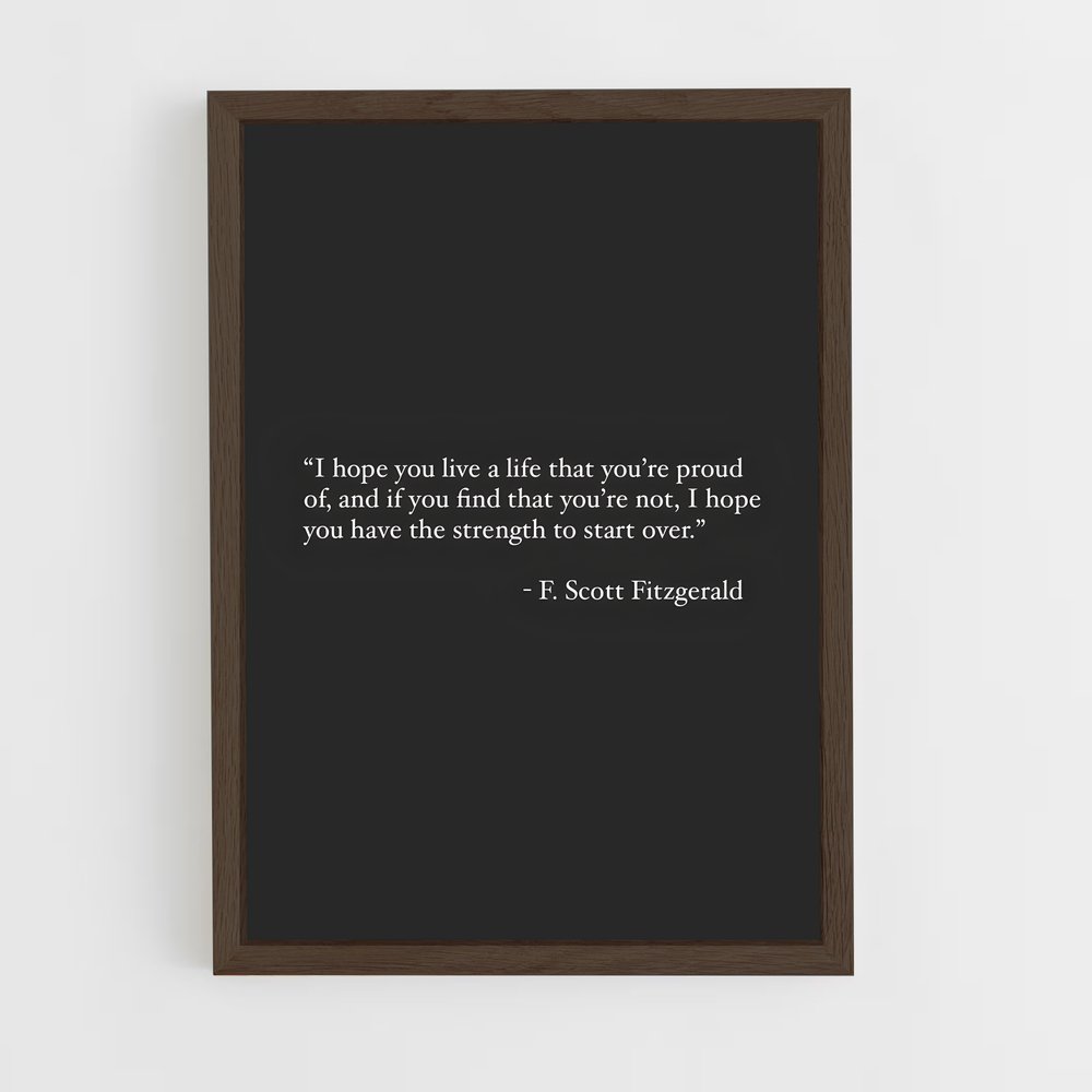 ap-f scott fitzgerald-1 cadre Bois foncé