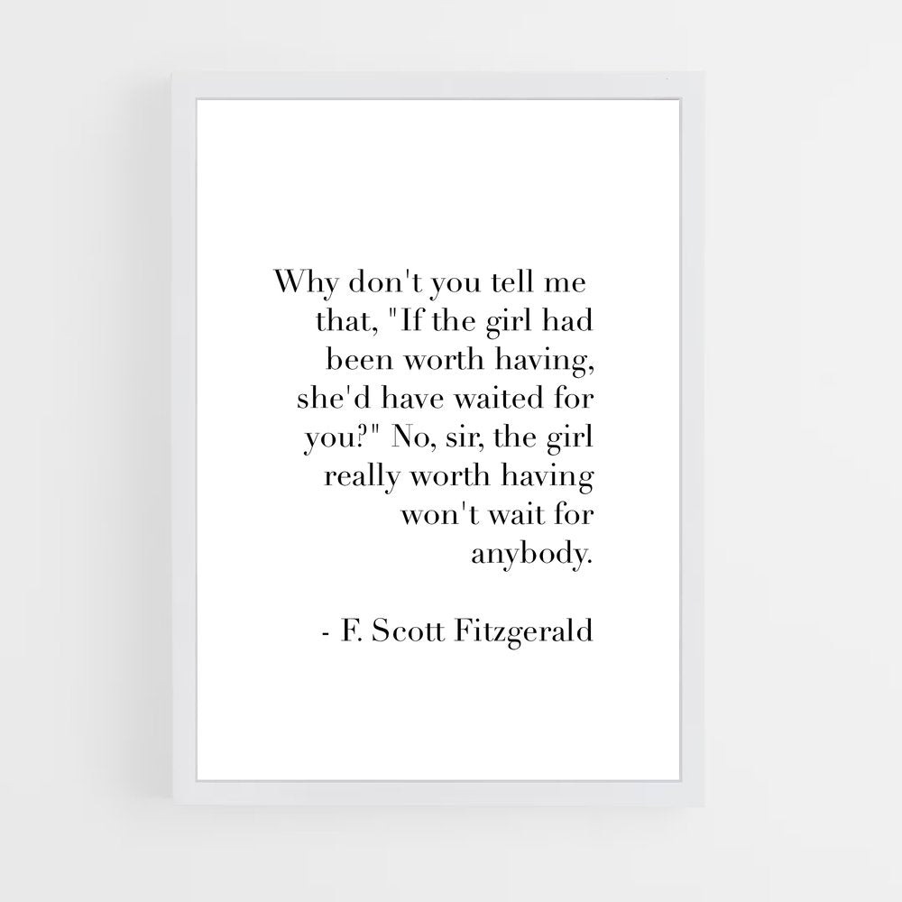 ap-f scott fitzgerald-4 cadre Blanc