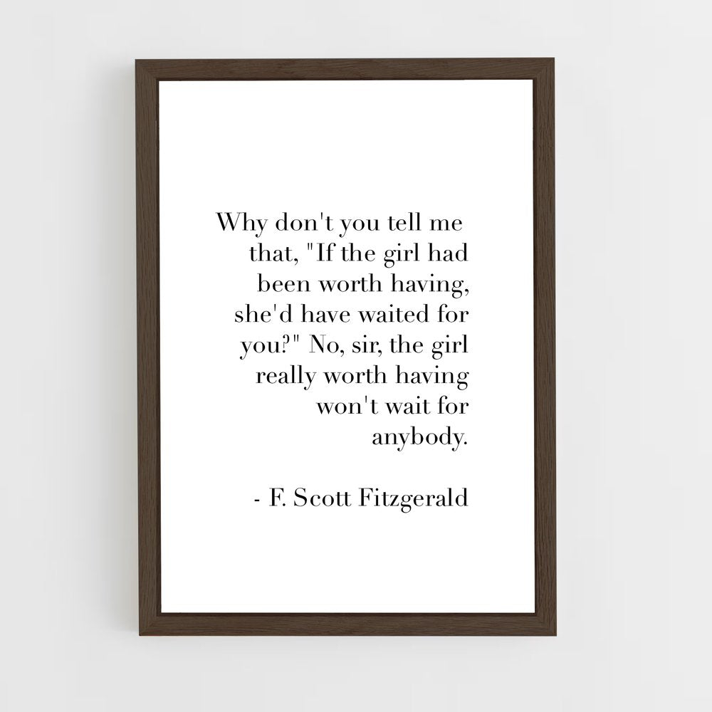 ap-f scott fitzgerald-4 cadre Bois foncé