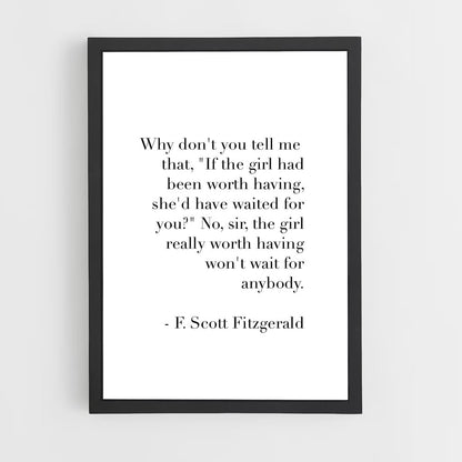 ap-f scott fitzgerald-4 cadre Noir