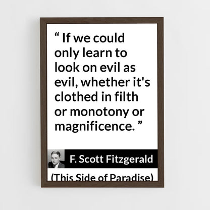 ap-f scott fitzgerald-6 cadre Bois foncé