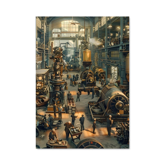 Poster Usine Mécanique