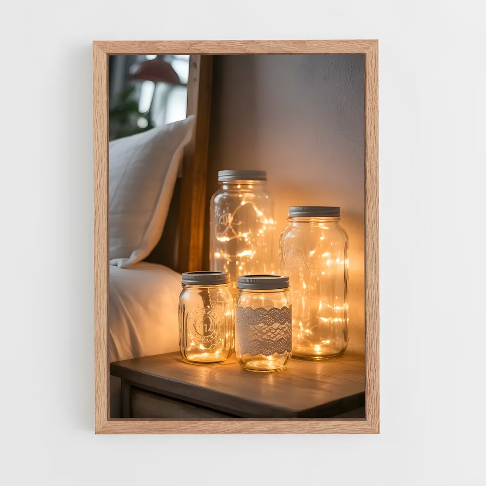 ap-fairy lights-3 cadre Bois clair