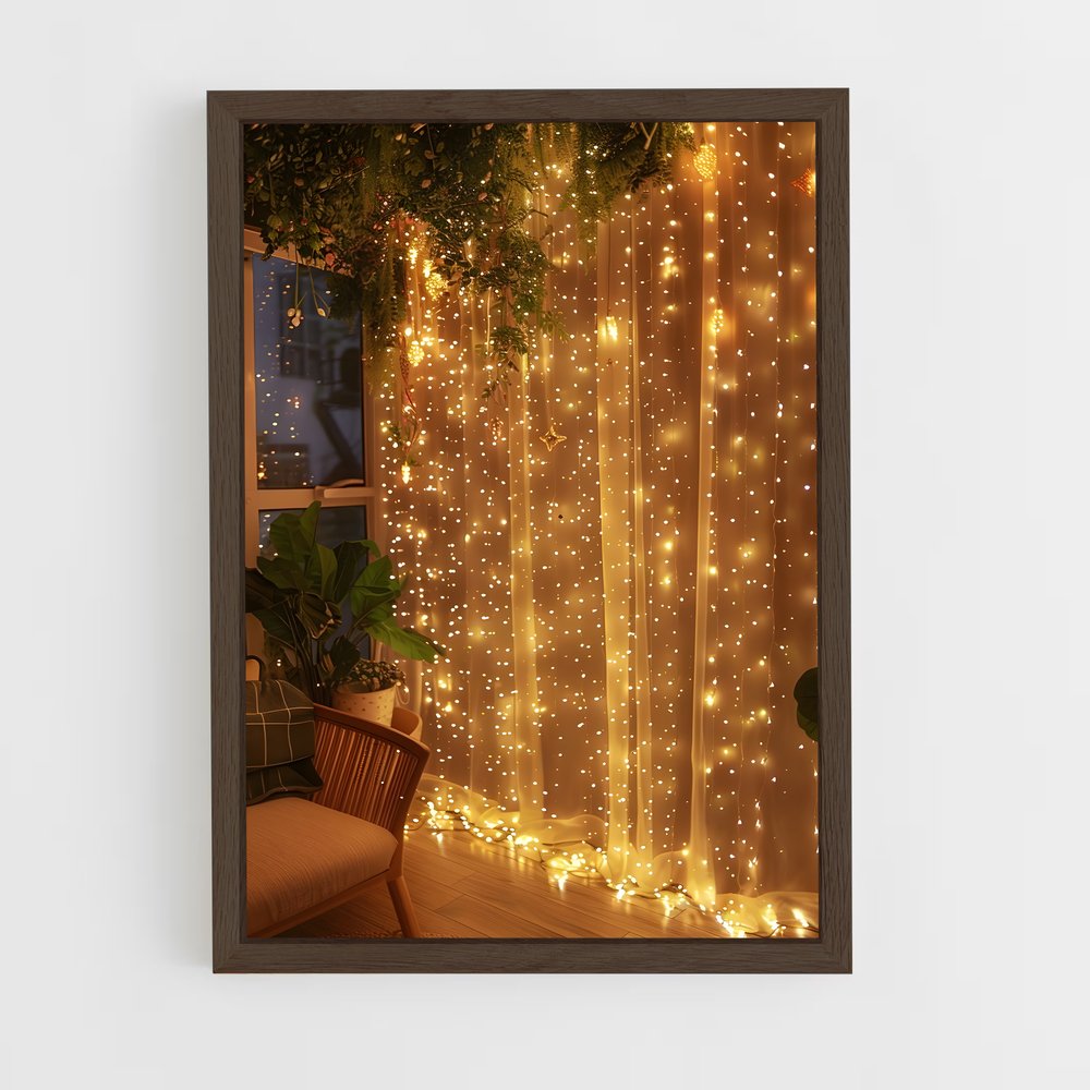 ap-fairy lights-9 cadre Bois foncé