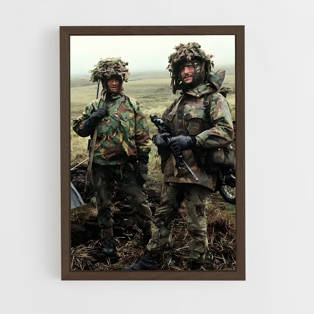 ap-falklands war-1 cadre Bois foncé