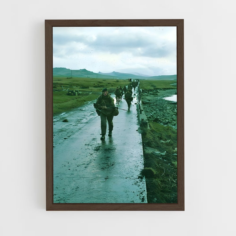 ap-falklands war-3 cadre Bois foncé
