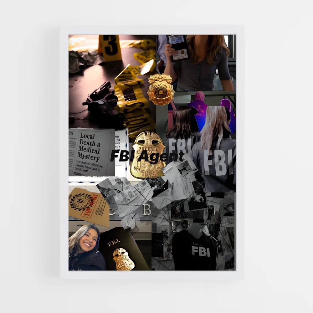 ap-fbi agent-2 cadre Blanc
