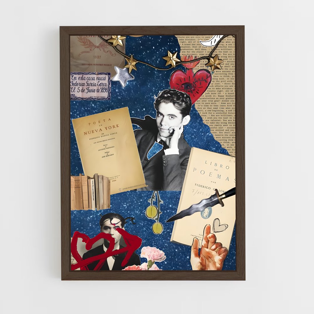 ap-federico garcia lorca-3 cadre Bois foncé
