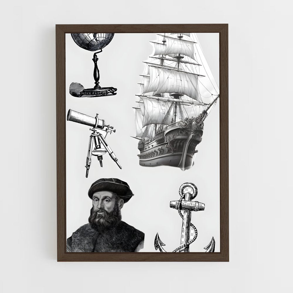 ap-ferdinand magellan-2 cadre Bois foncé