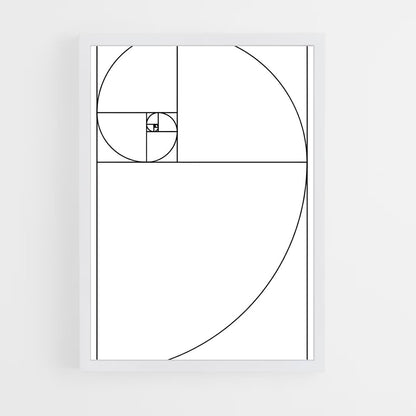 ap-fibonacci spiral-3 cadre Blanc