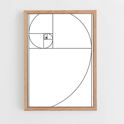 ap-fibonacci spiral-3 cadre Bois clair