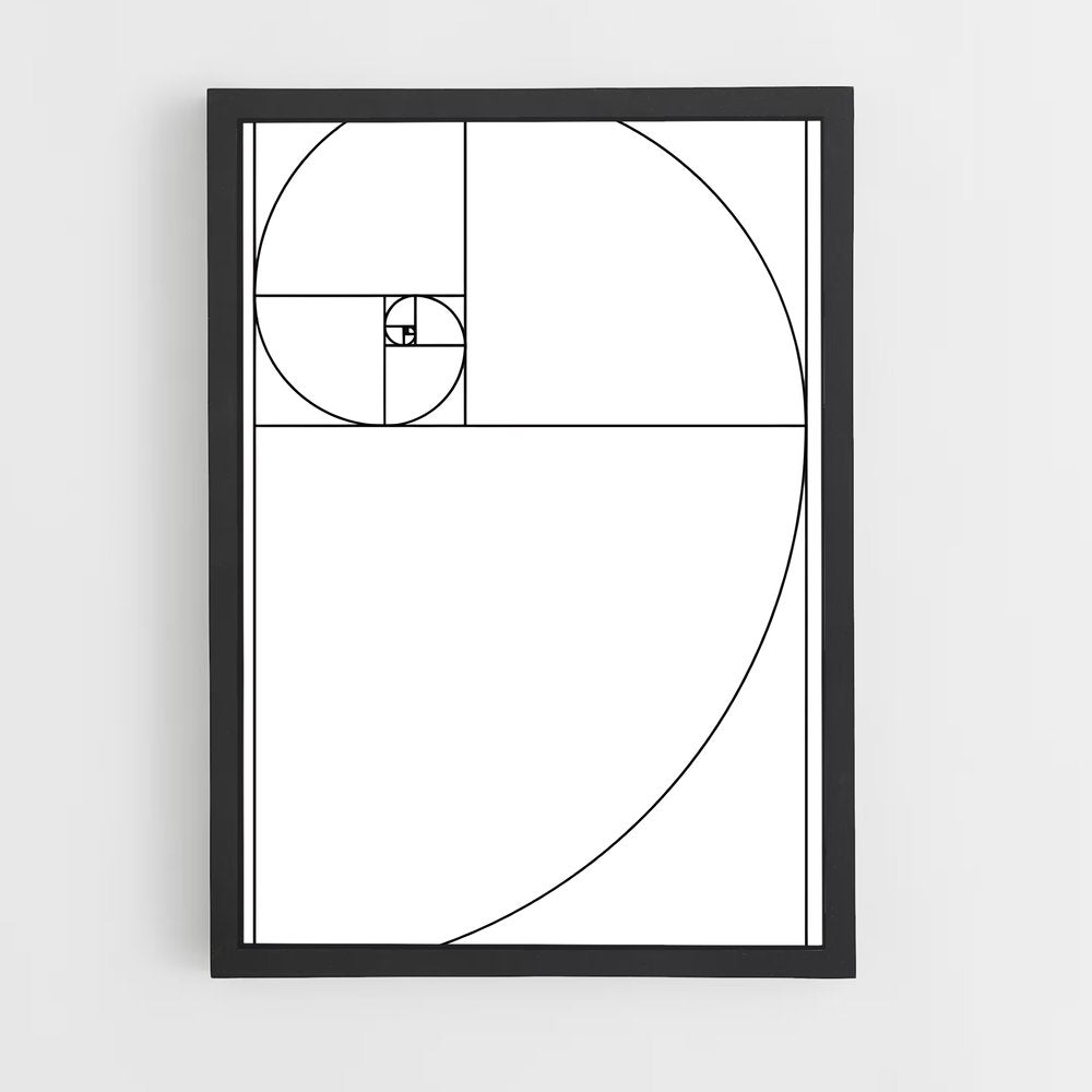ap-fibonacci spiral-3 cadre Noir