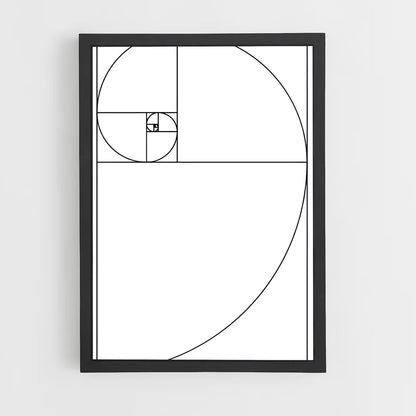 ap-fibonacci spiral-3 cadre Noir