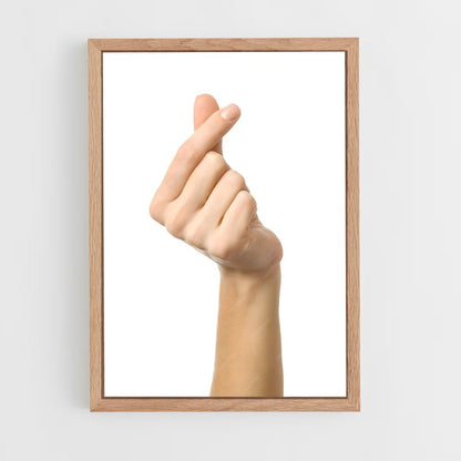 ap-finger heart-1 cadre Bois clair