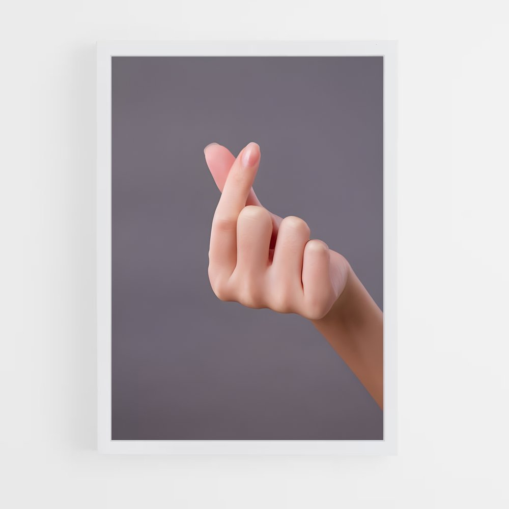 ap-finger heart-2 cadre Blanc