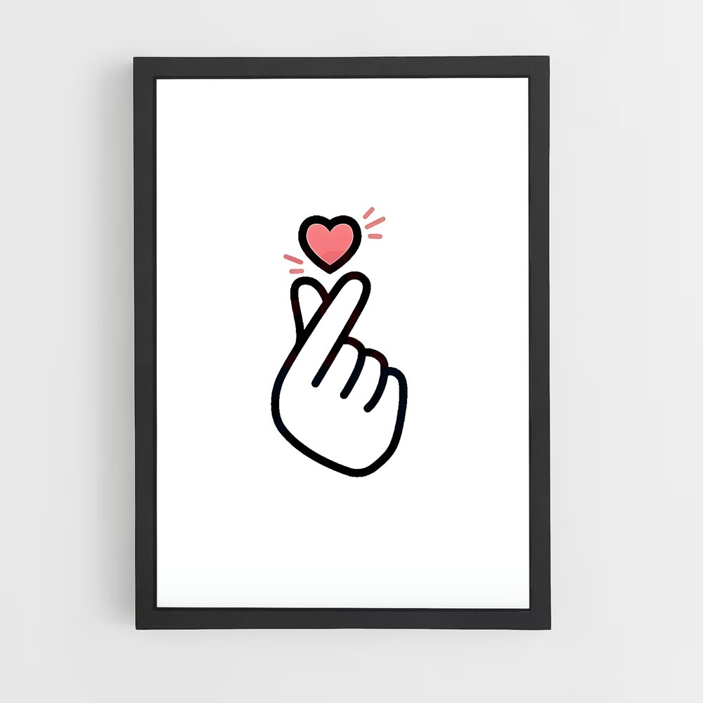 ap-finger heart-3 cadre Noir