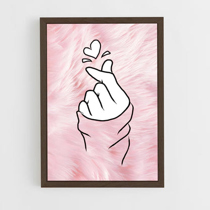 ap-finger heart-4 cadre Bois foncé