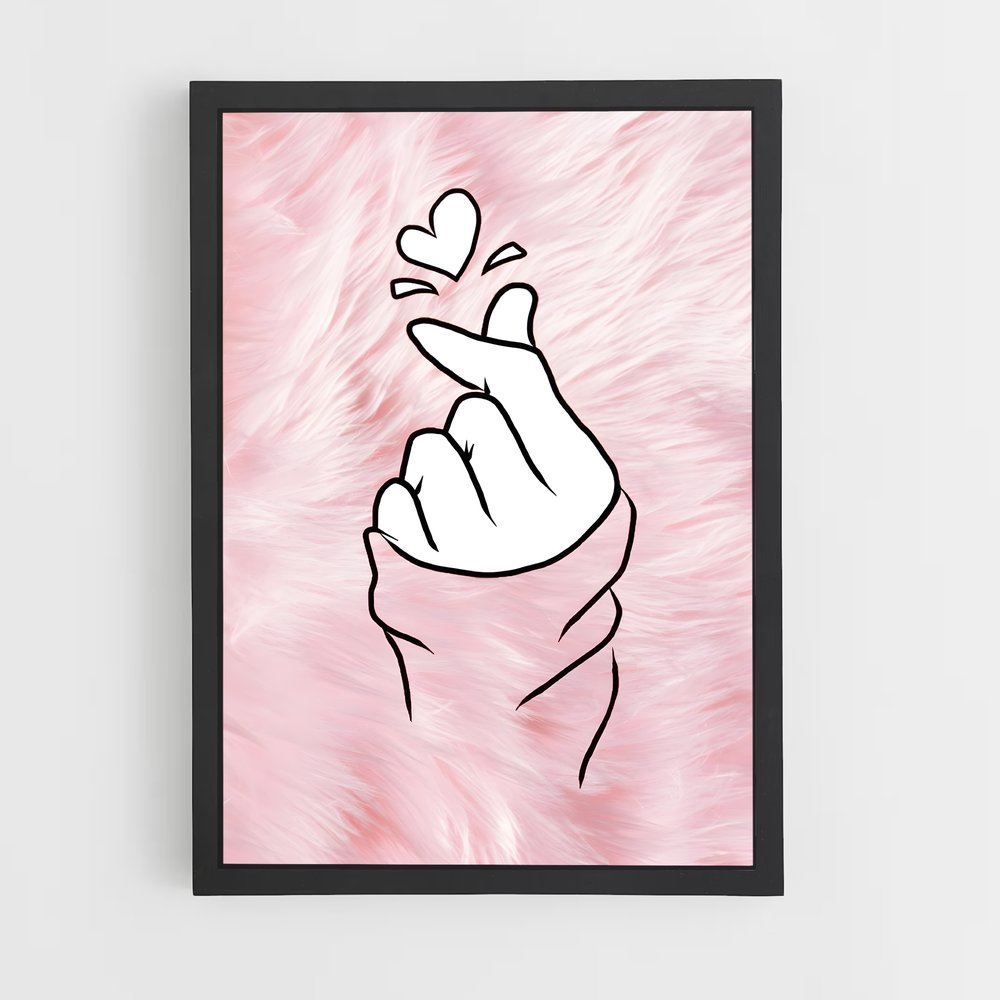 ap-finger heart-4 cadre Noir
