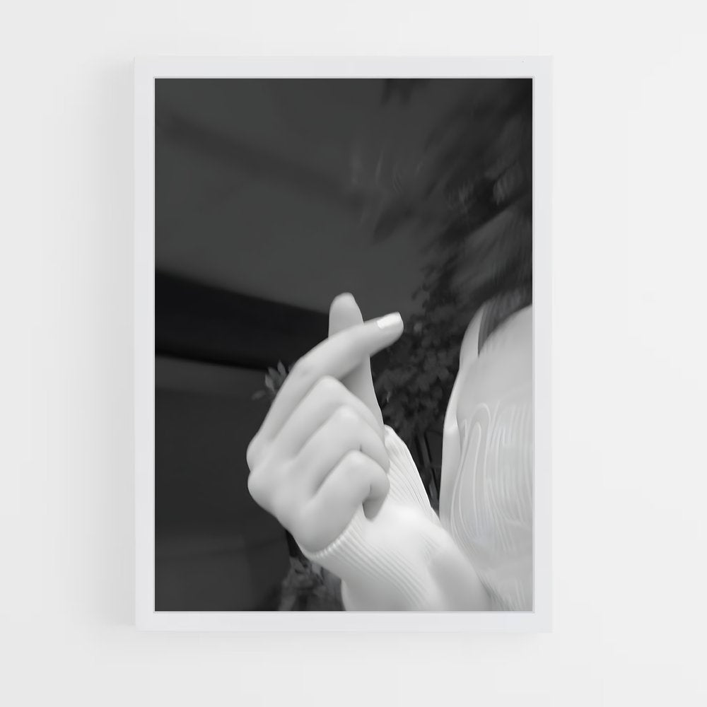 ap-finger heart-5 cadre Blanc