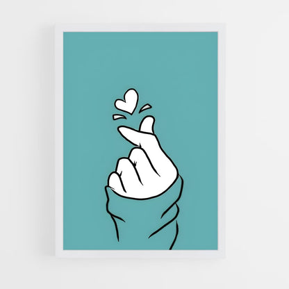 ap-finger heart-6 cadre Blanc