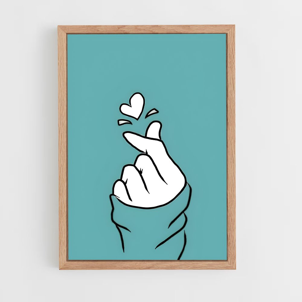 ap-finger heart-6 cadre Bois clair
