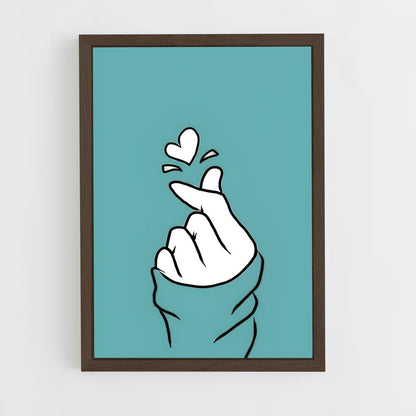 ap-finger heart-6 cadre Bois foncé