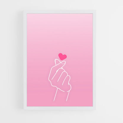 ap-finger heart-7 cadre Blanc