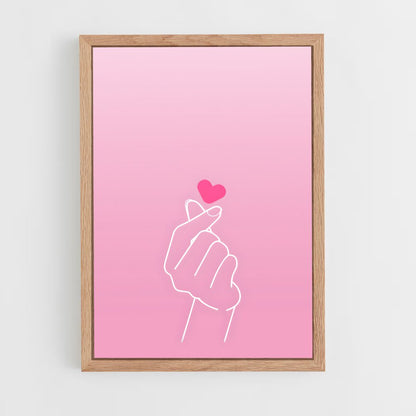 ap-finger heart-7 cadre Bois clair