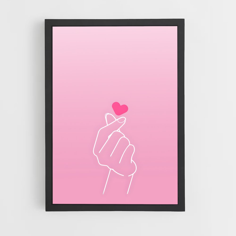 ap-finger heart-7 cadre Noir