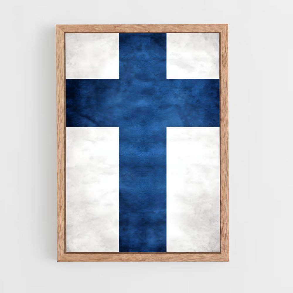 ap-finland flag-2 cadre Bois clair