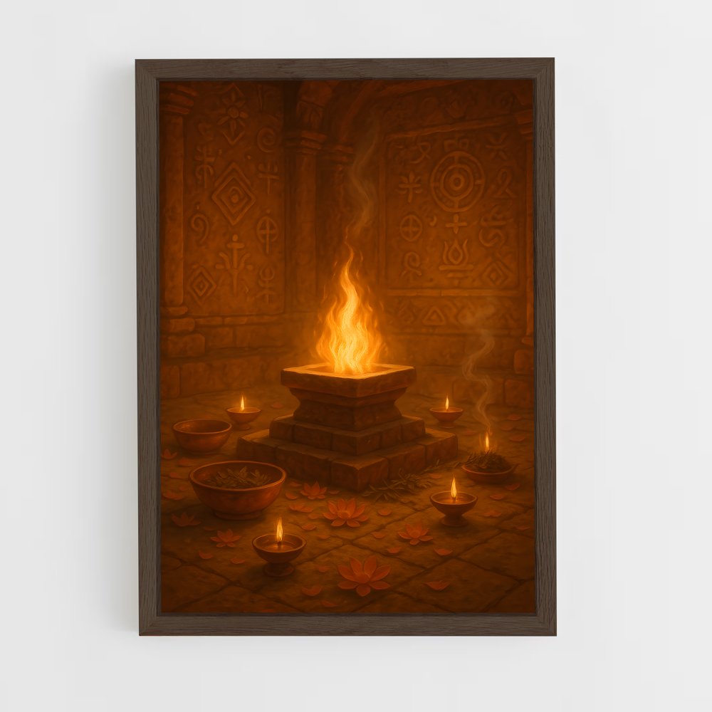 ap-fire altar-2 cadre Bois foncé