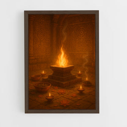 ap-fire altar-2 cadre Bois foncé