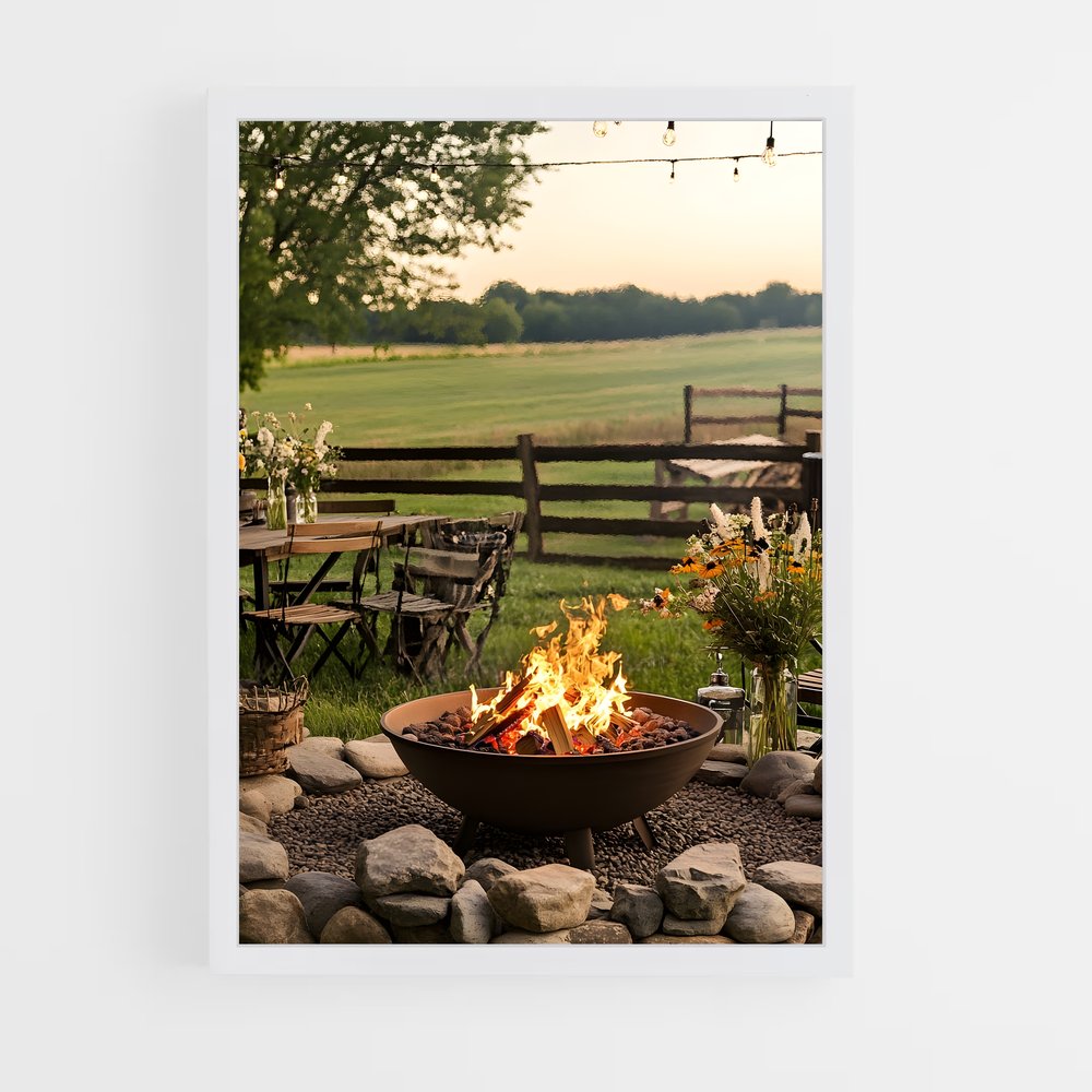 ap-fire pit-11 cadre Blanc